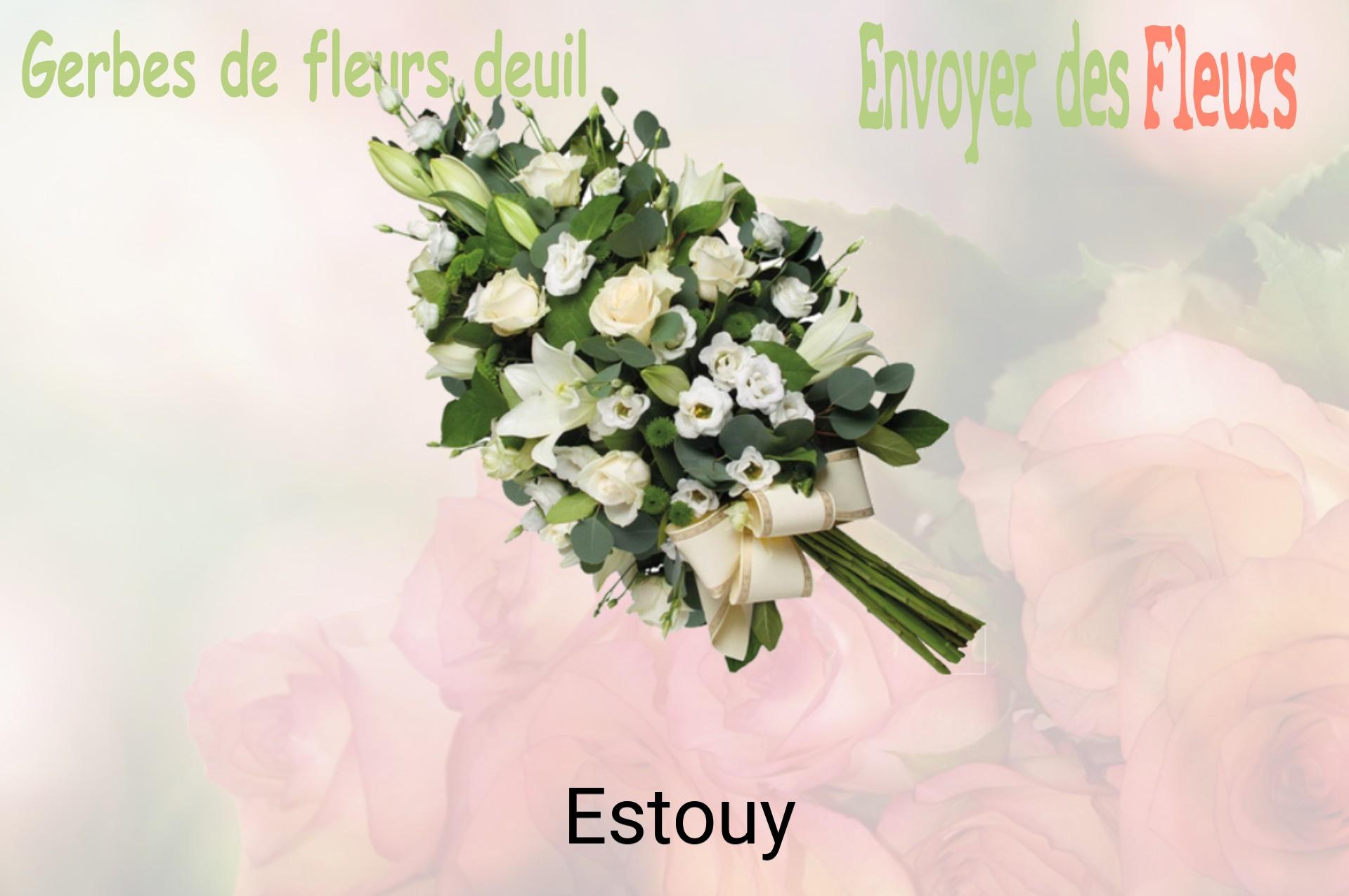 Gerbe de fleurs de deuil livrée à Estouy